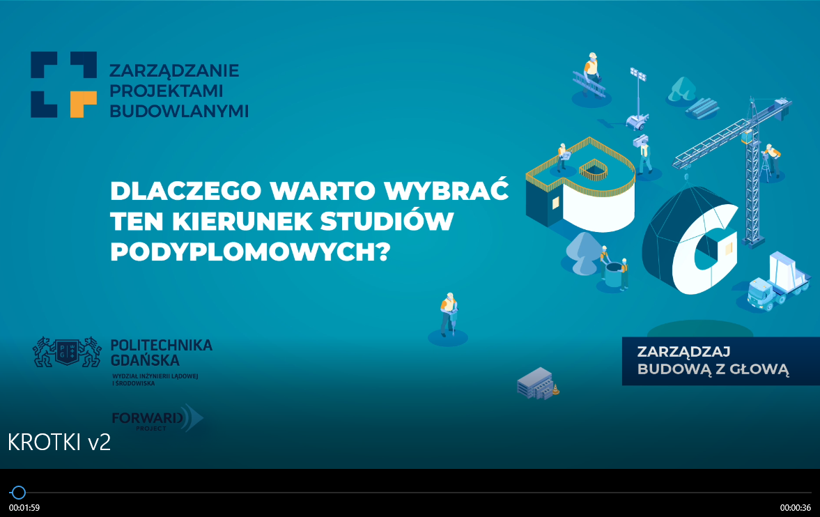 Film promujący roczne studia podyplomowe Zarządzanie projektami